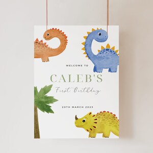 Boys First Birthday Welcome sign | Edit yourself | Animal face party sign | Printable Sign