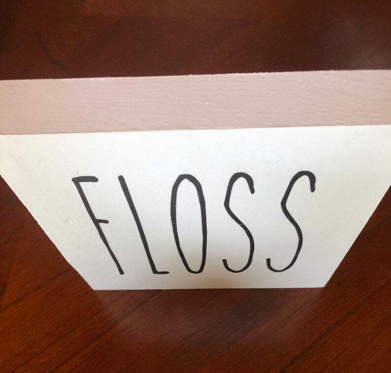 Waschen Sie Pinsel Floss Flush Satz von 4 Zeichen weiß mit | Etsy