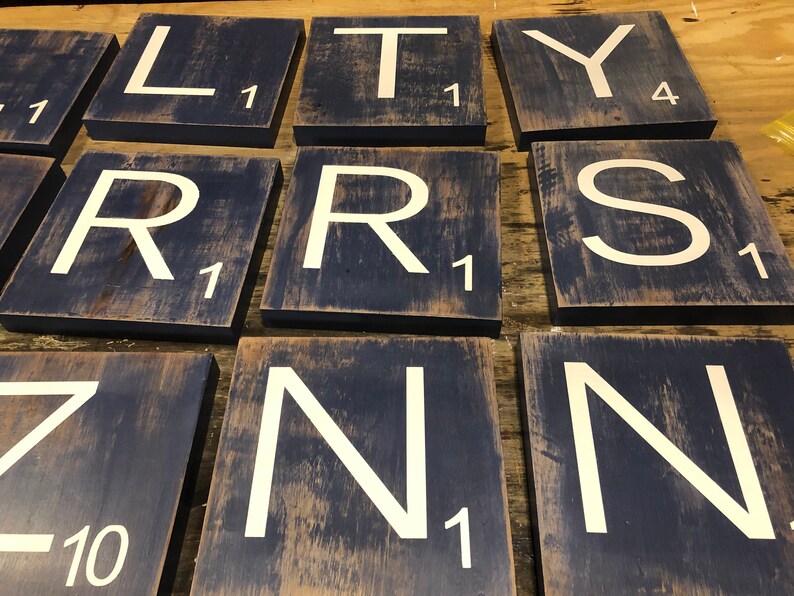 Giant Scrabble Tiles 7 In X Distressed Tile Image 0