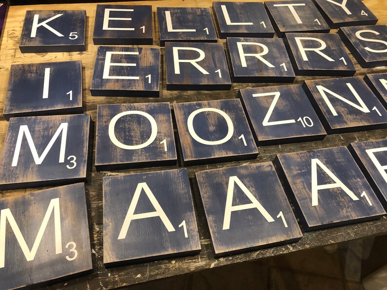 Giant Scrabble Tiles 7 In X Distressed Tile Image 0