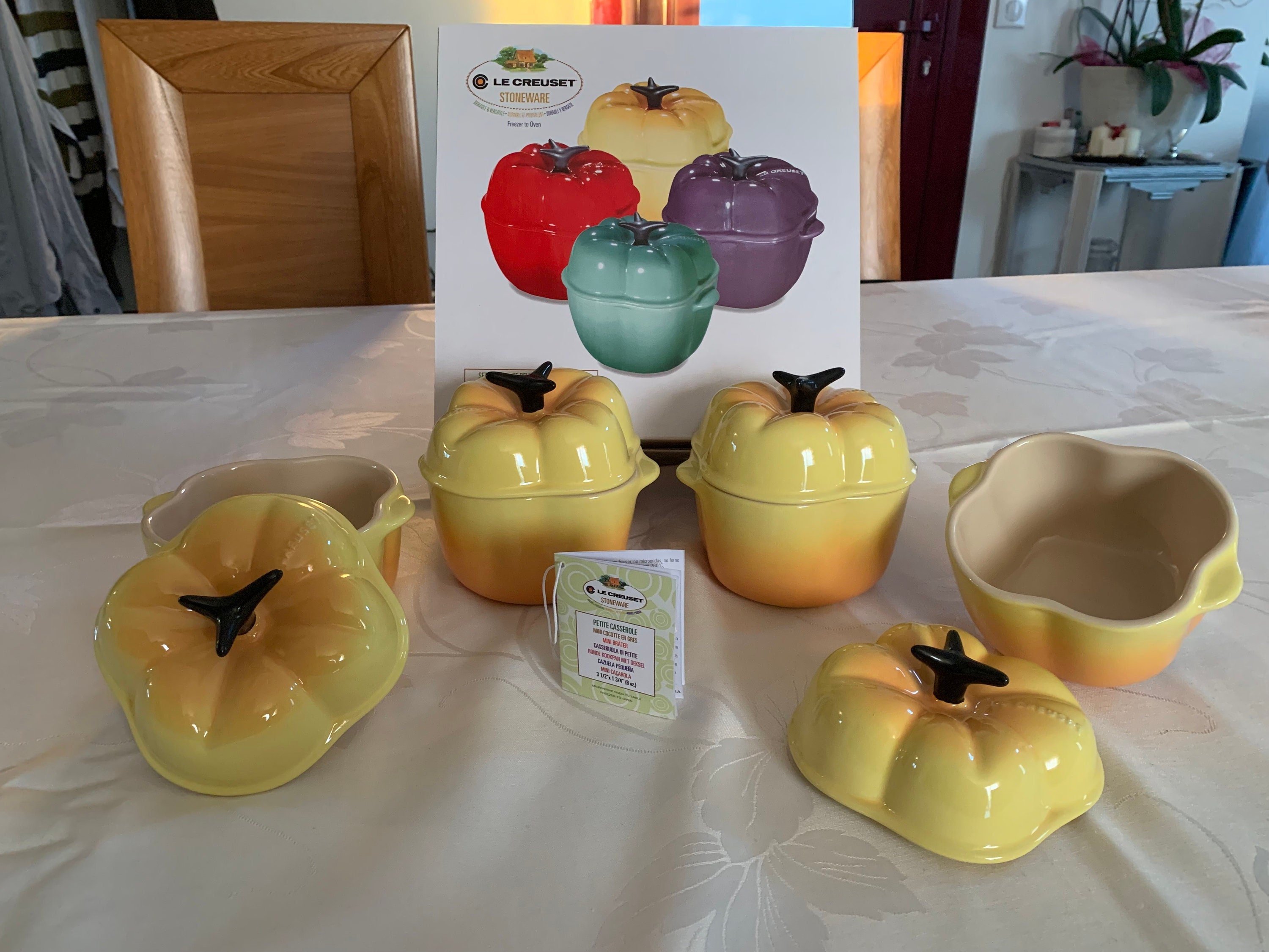 Le Creuset - Set de 4 Petites Cocottes en Forme Poivron