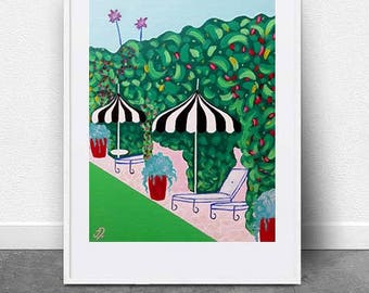 PS Garden, DIGITAL Download, Palm Springs, Printable Art, Tropical Art,Printable Art, Fine Art, Garden Art, Travel Art, Summer Art, Wall Art