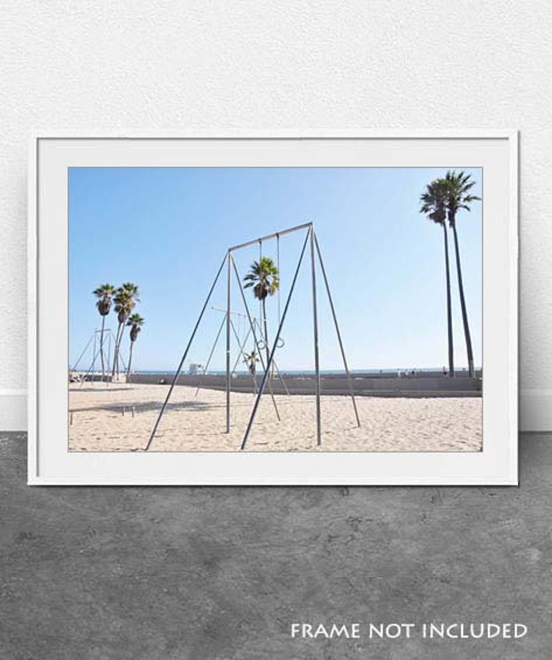 Venice Rings, DIGITAL Download, Beach Print, Summer Art, California Beach Print, Coastal Art Print, Printable Art, Wall Art, Home Decor, Art image 1