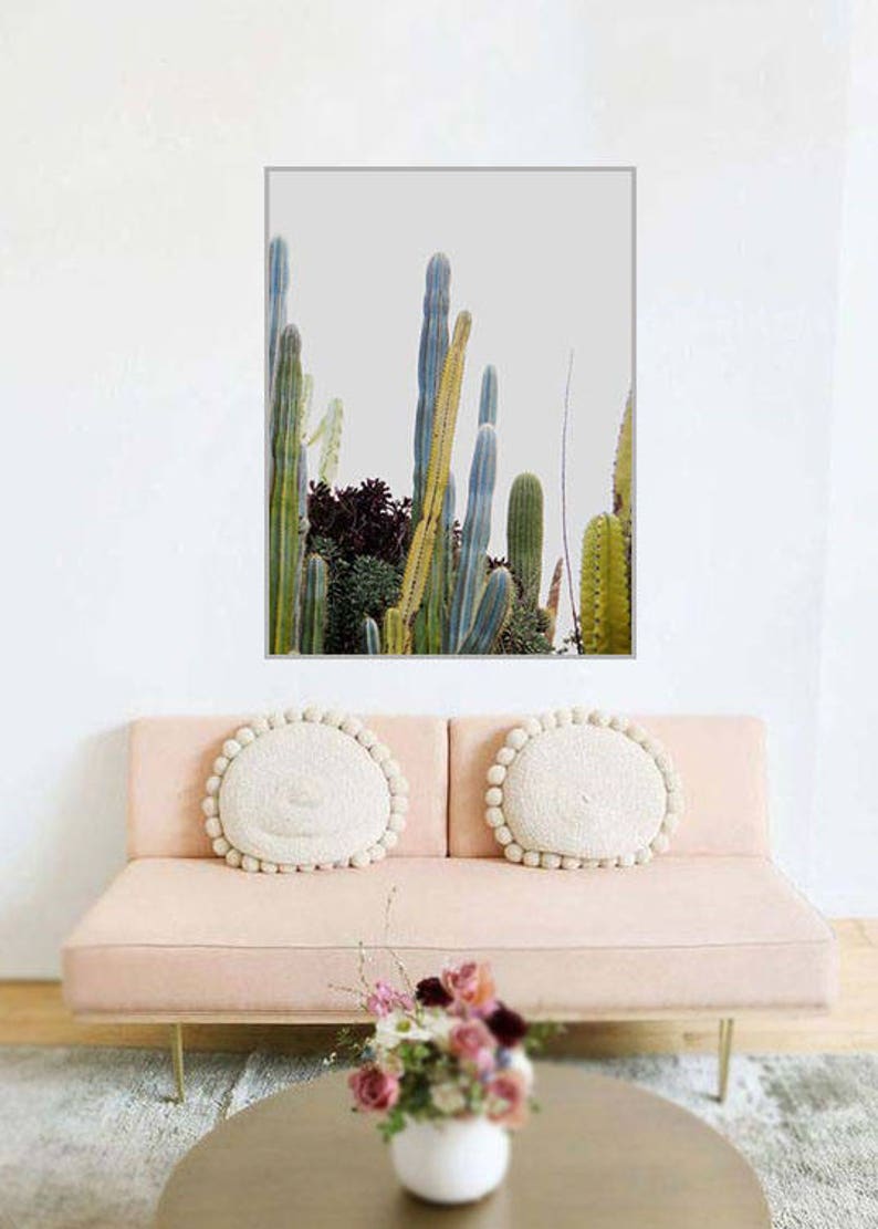 Blue New Cactus Art Cactus Art Print Photography,Botanical Wall Art. Yellow Cactus Printable Art Cacti Stand Tall,DIGITAL Download