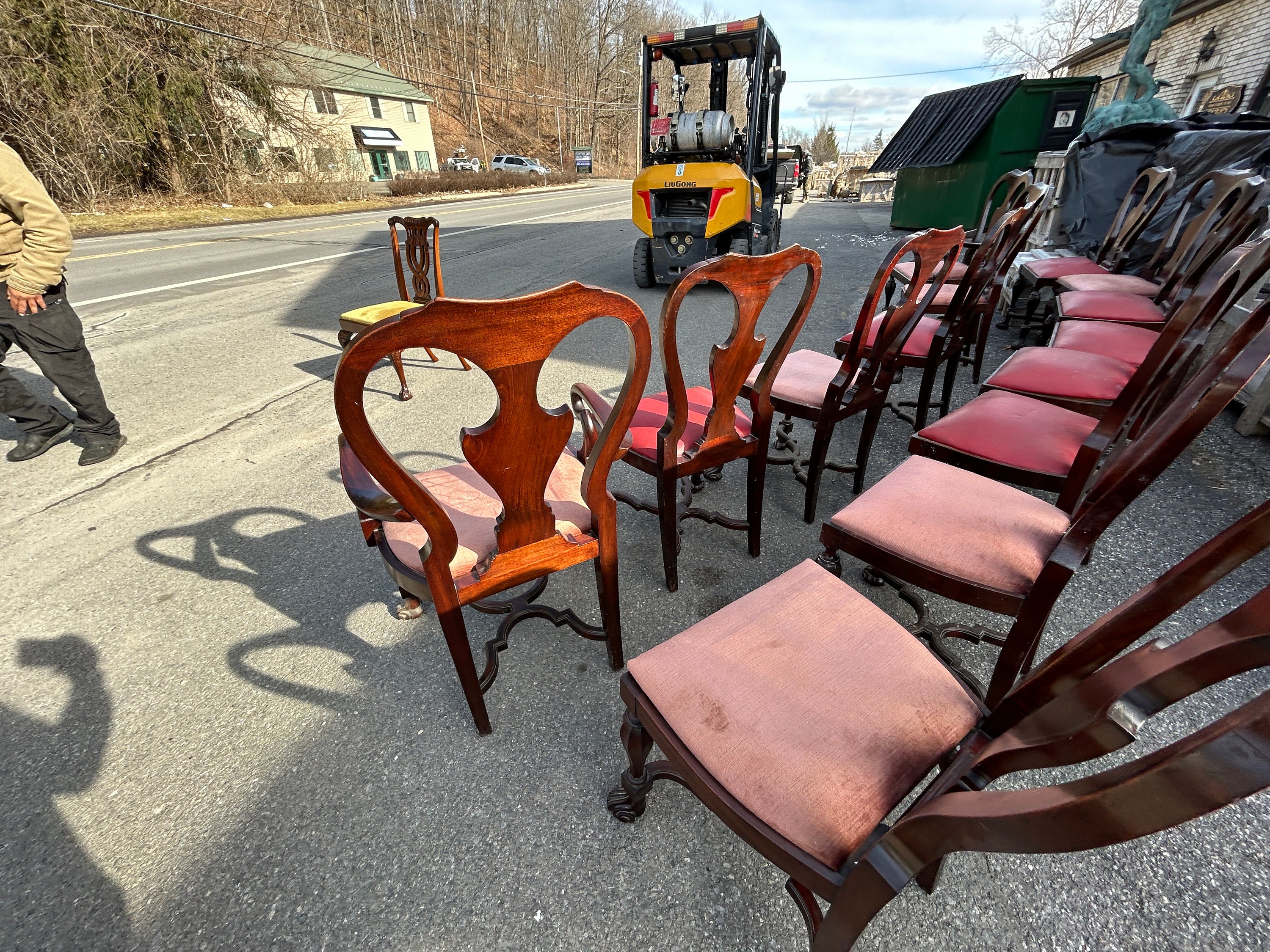 antique rosewood dining room chairs