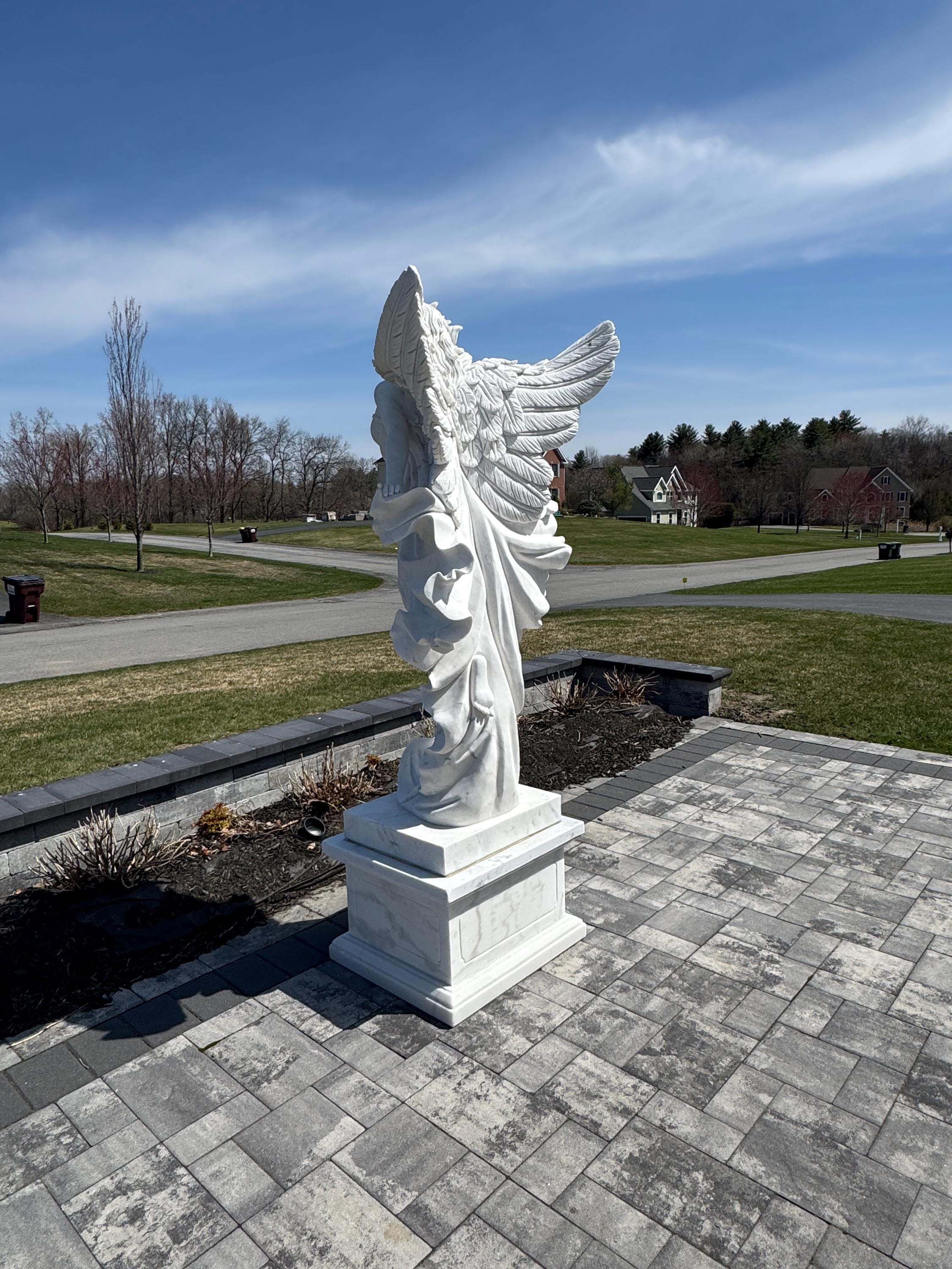 Hand Carved Marble Winged Angel Statue - MA10 - Etsy