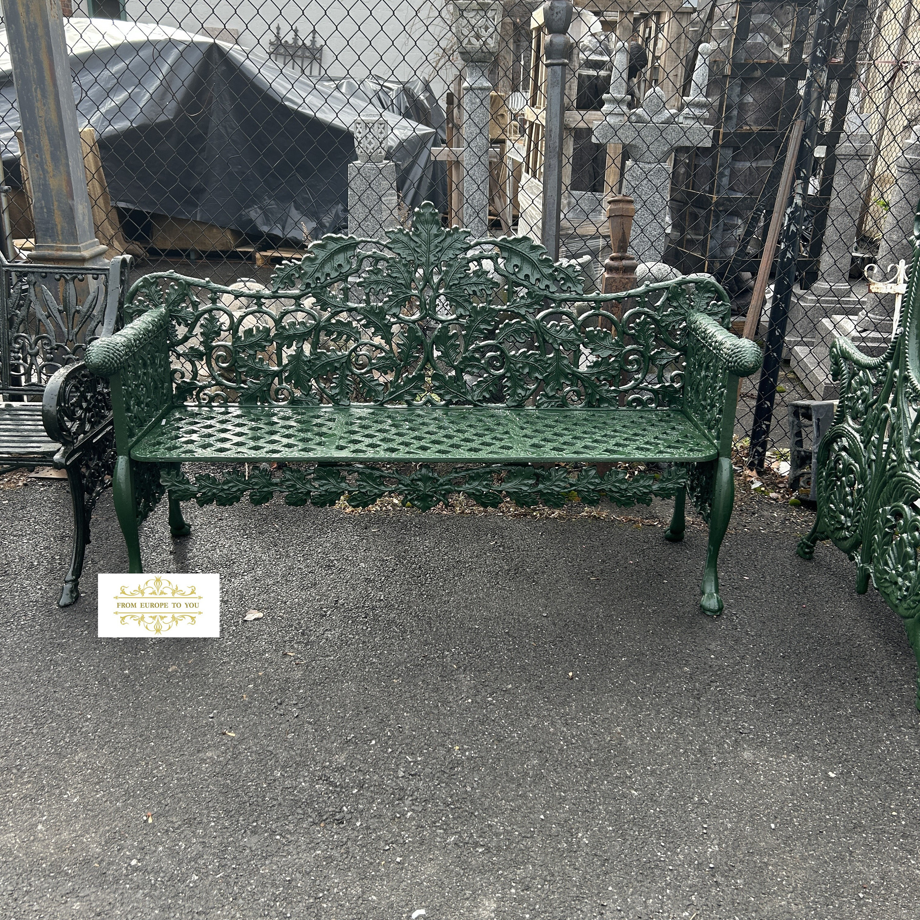 Victorian Style Cast Iron Garden Bench Etsy