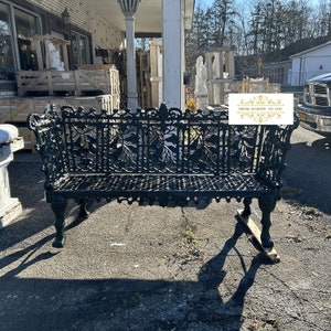 Victorian Style Cast Iron Lilac Garden Bench