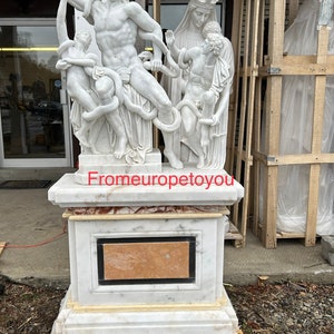 Marble Laocoon Statue with Base