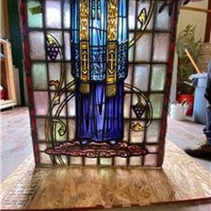 Antique Saint John Vianney Stained Glass Church Window CCM114 image 5