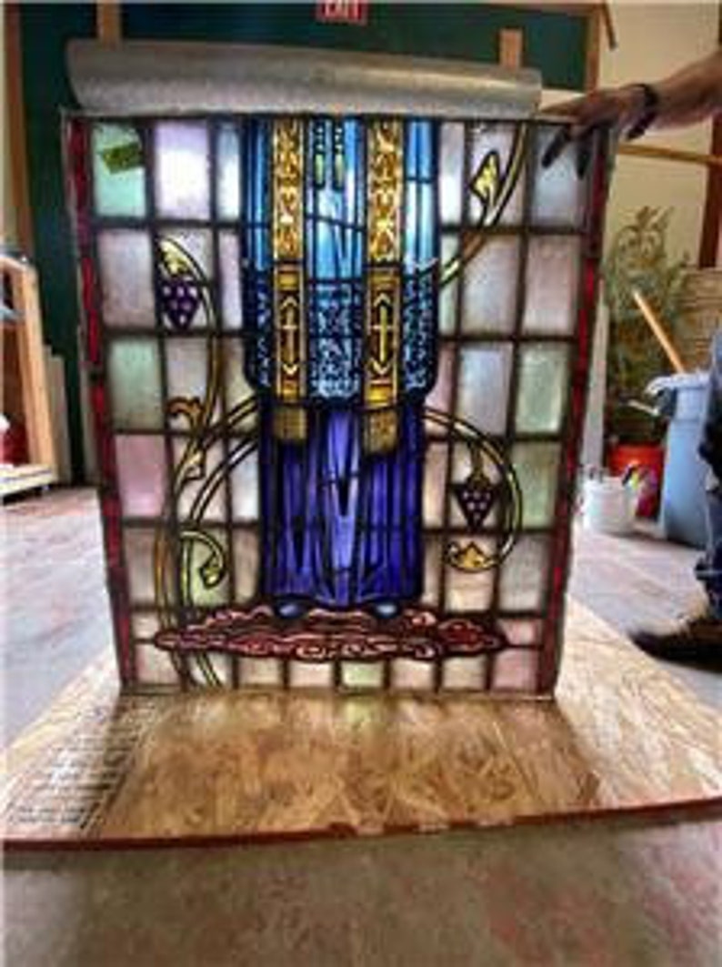 Antique Saint John Vianney Stained Glass Church Window CCM114 image 5