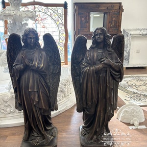 Beautiful Bronze Angel  Church Religious  Statues