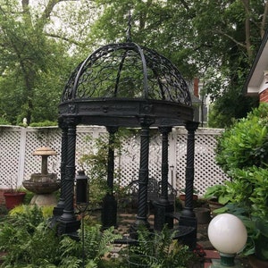 Victorian Style Cast Iron Garden Gazebo - Gazebo#10
