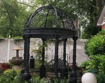 Victorian Style Cast Iron Garden Gazebo - Gazebo#10