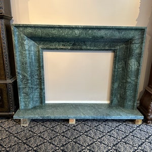 Beautiful Carved Green Marble Fireplace Mantel #IGFM0 In Stock