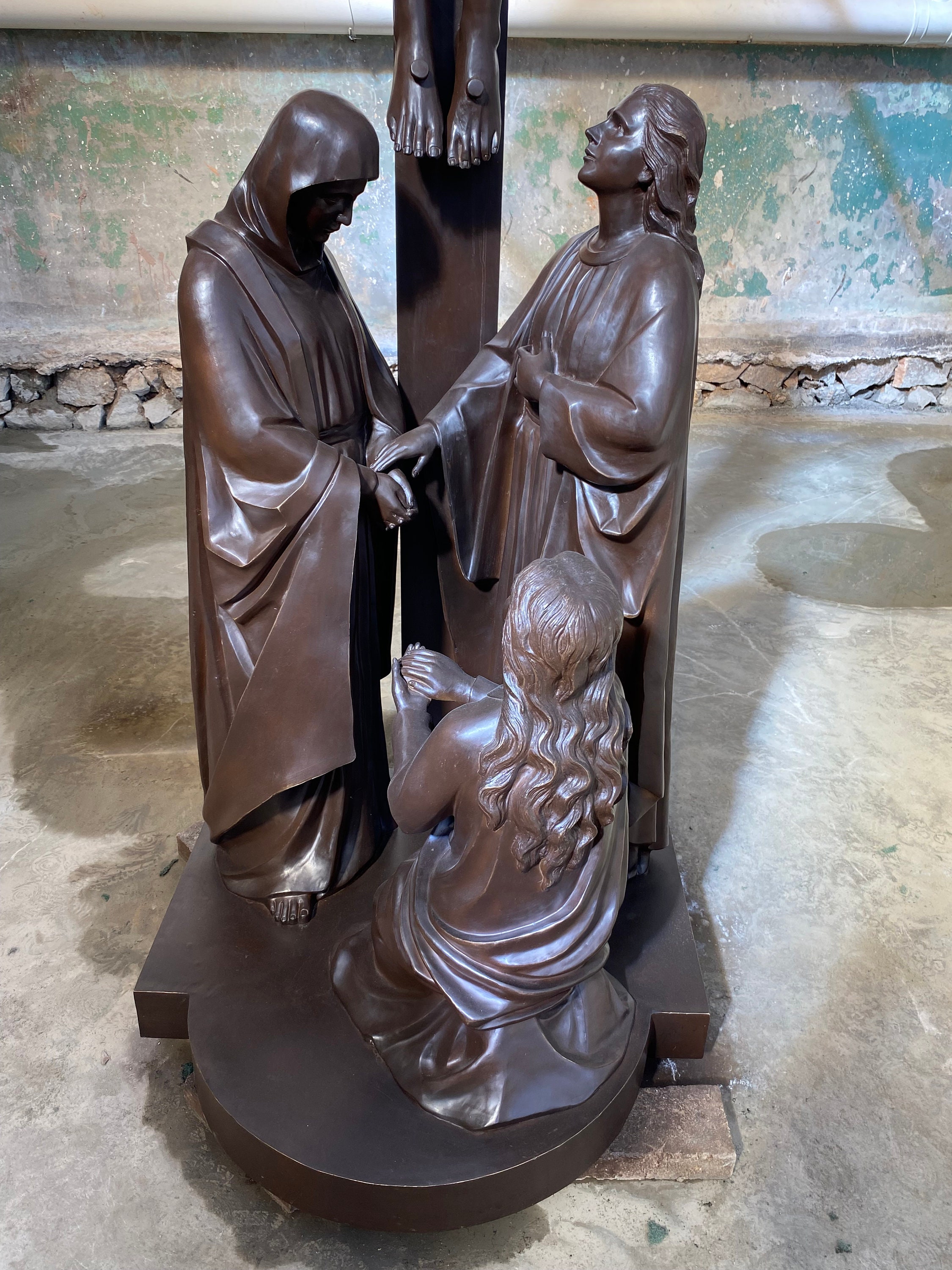 Monumental Bronze Jesus on the Cross Statue - Etsy