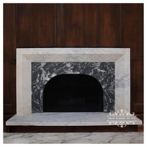 Bespoke Designer Carved Marble Fireplace Mantel - TF1