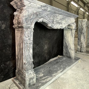 Victorian Style Marble French Style Fireplace Mantel TF436-77-2 image 5