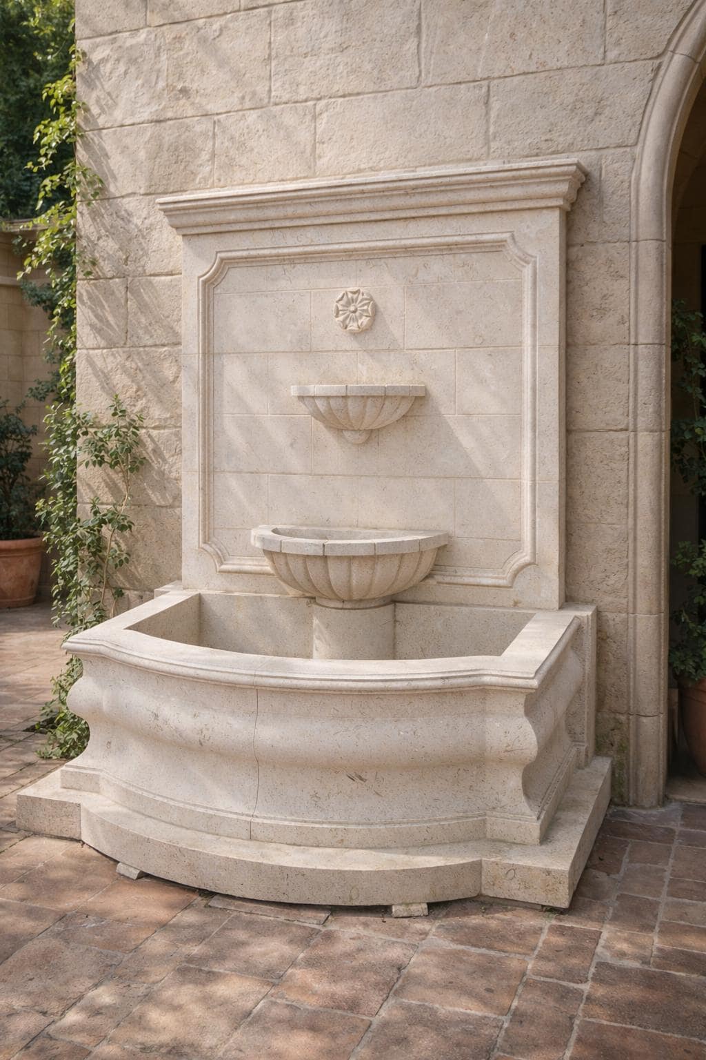 Limestone Carved Estate European Style Wall Fountain - JJX83F - Etsy