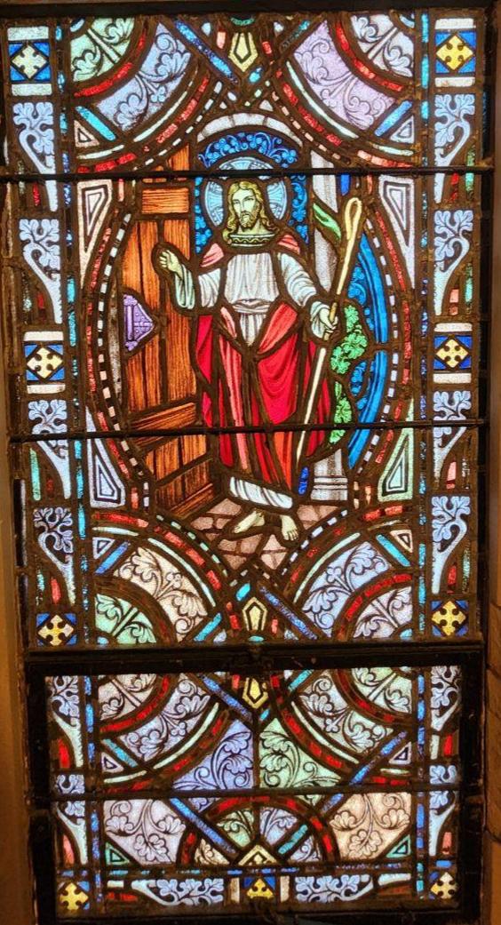 Antique Set of 14 Stained Glass Windows From A Closed Church