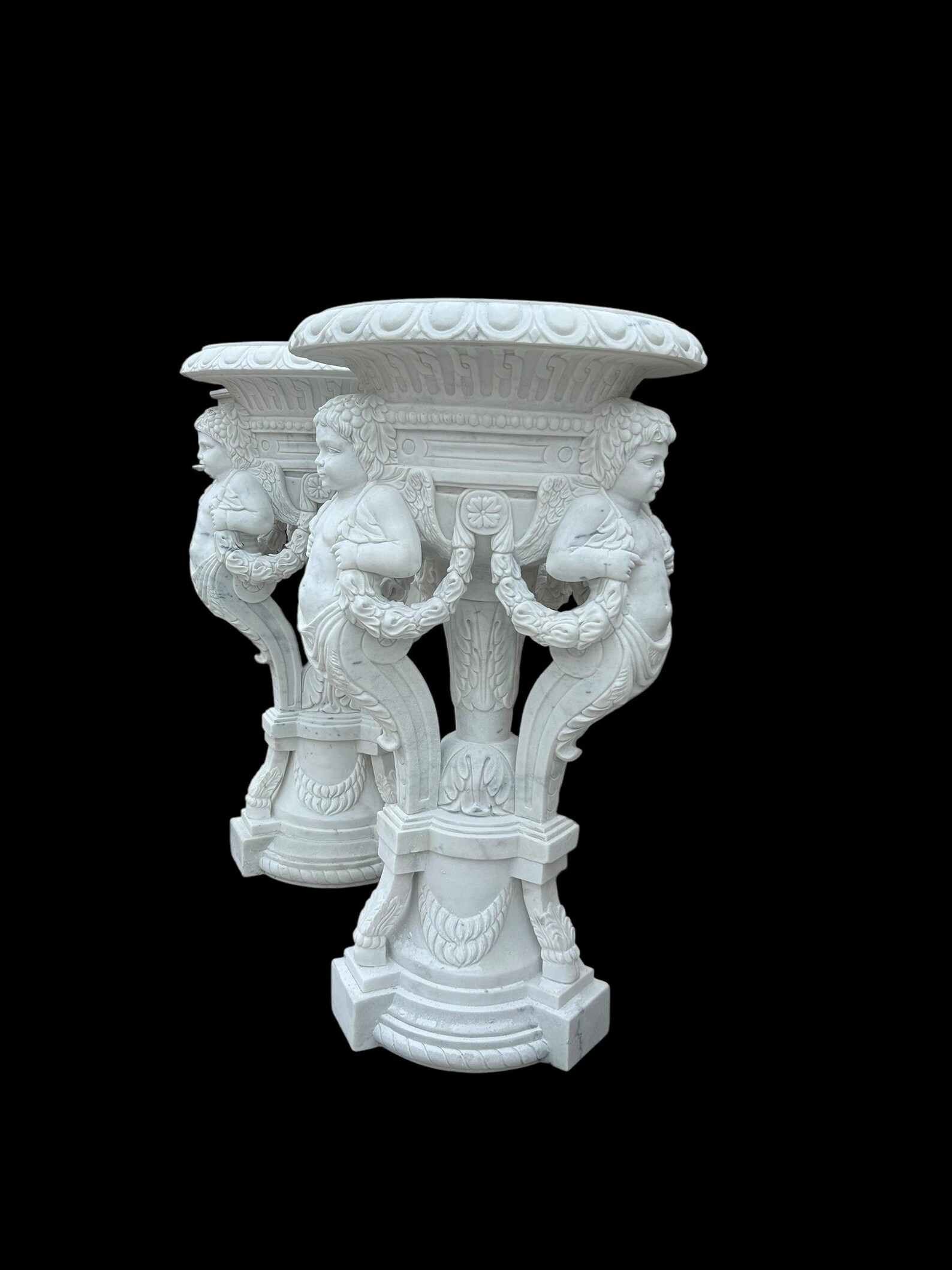 Figurative Marble Carved Garden Urns - MN215 - Etsy