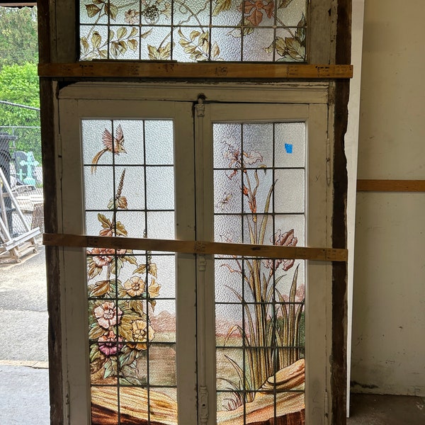 Old Antique Stained Glass Windows Etsy