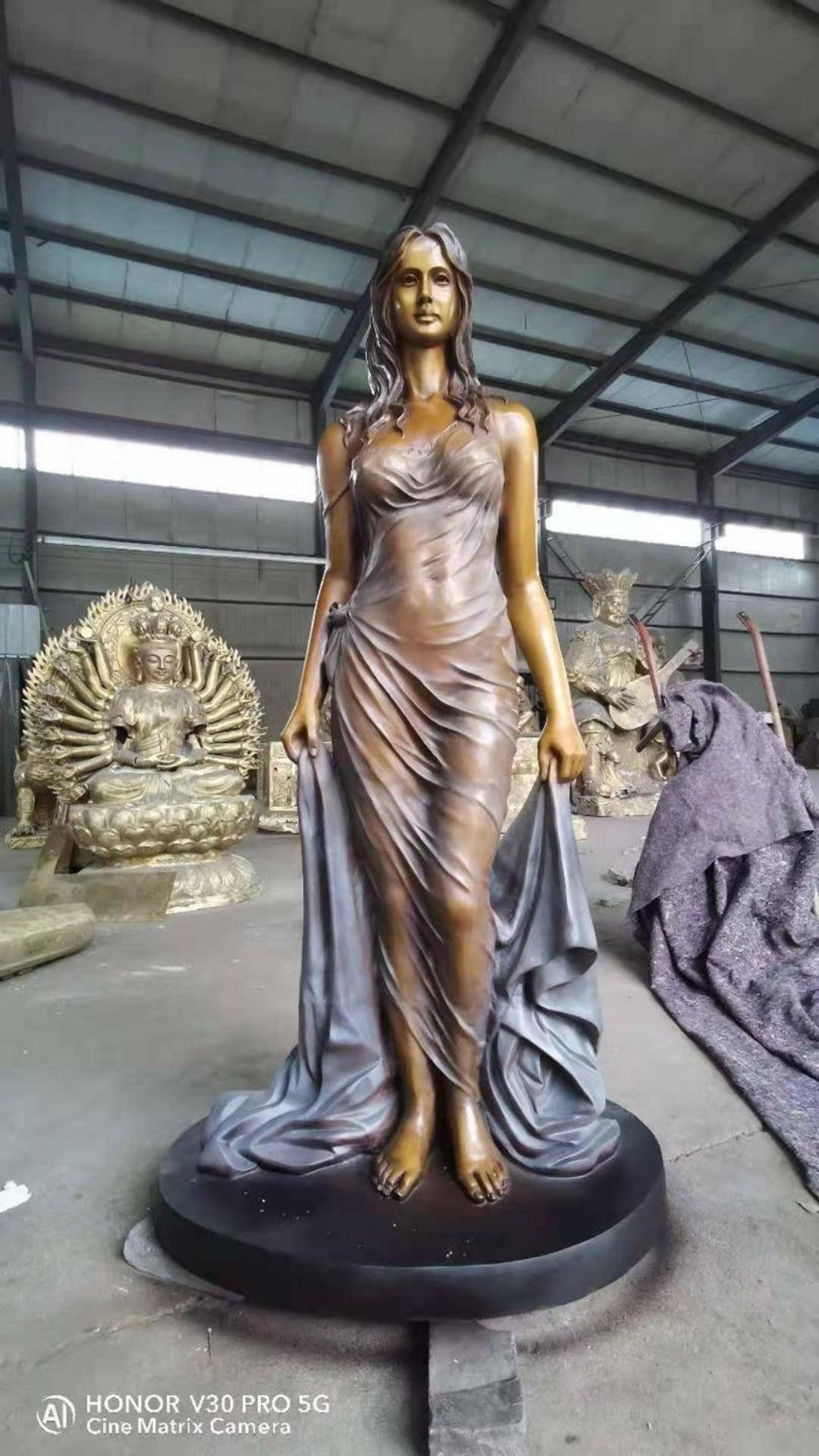 ブロンズ 美しい女性像 銅像 高さ約82cm : 総合美術商社 増樹
