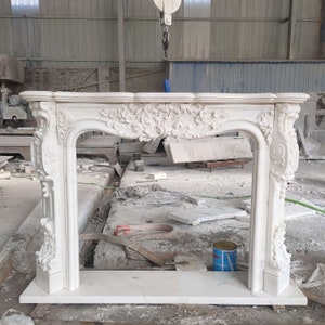 Marble French Style Fireplace Mantel