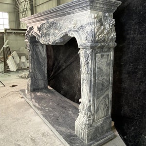 Victorian Style Marble French Style Fireplace Mantel TF436-77-2 image 7