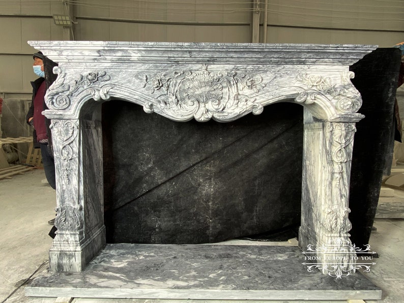 Victorian Style Marble French Style Fireplace Mantel TF436-77-2 image 4