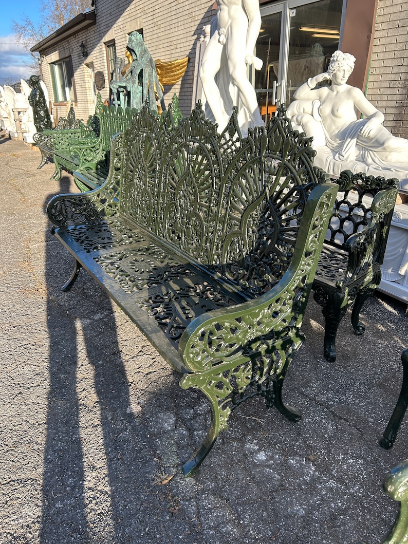 Inrticate Bench Victorian Style Cast Iron Garden Bench - Etsy
