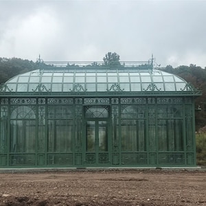 Victorian Style Iron and Glass Greenhouse - Conservatory