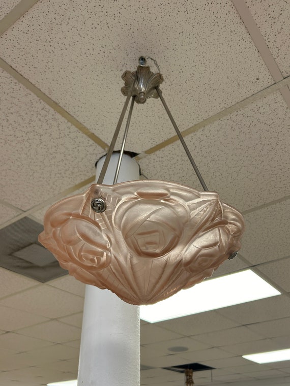Antique David Gueron Degue French Chandelier