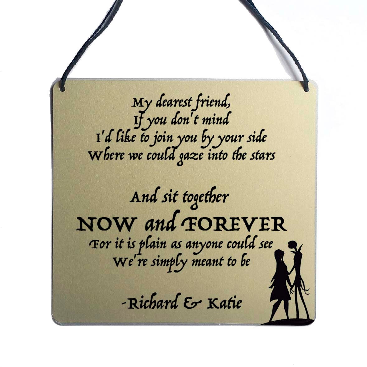 Disney Nightmare Before Christmas couple quote personalised on | Etsy