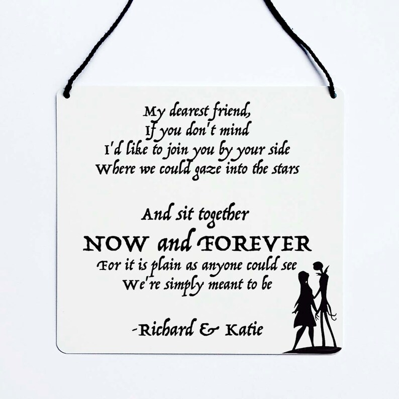 Disney Nightmare Before Christmas couple quote personalised on | Etsy