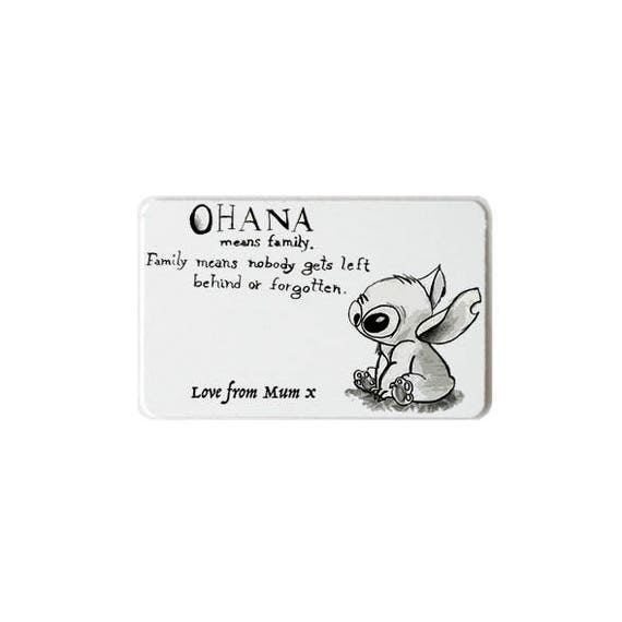 Disney Lilo Et Stitch Citation Famille Positive Personnalisee Etsy