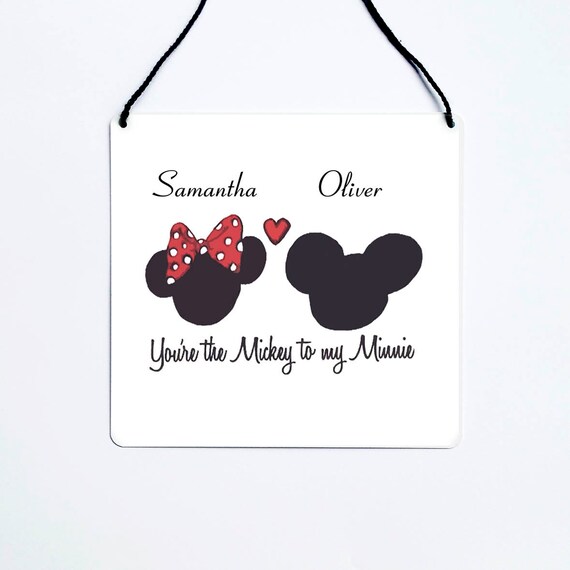 Disney Mickey And Minnie Mouse Cute Personalised Quote On Etsy