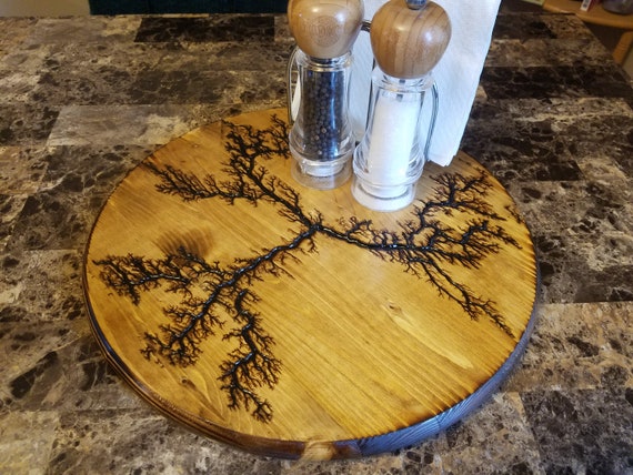 Lichtenberg Lazy Susan 15 Lazy Susan Turntable Wooden Etsy