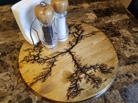 Lichtenberg Lazy Susan 15 Lazy Susan Turntable Wooden Etsy