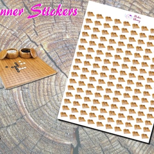 Traditional Asian Board Game Planner Stickers, Printed Stickers, Go Board Game Stickers, Wooden Board Game Stickers, Old Fashion Stickers