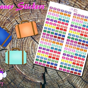 Suitcase Planner Stickers, Travel Stickers, Vacation Stickers, Cute Stickers, Briefcase Stickers, Erin Condren, Functional, Reminder, Color