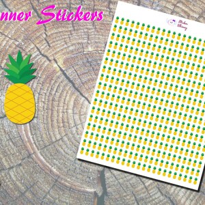Autocollants Ananas, Autocollants Imprimés, Autocollants Fruits, Autocollants Fruits Juteux, Autocollants Kawaii, Erin Condren, Fonctionnel, Rappel