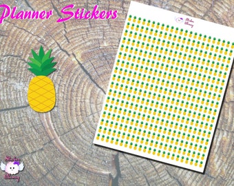 Pineapple Planner Stickers: Kawaii Fruit Stickers