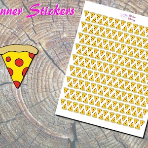 Pizza Slice Planner Stickers, Printed Stickers, Fast Food Stickers, Snack Stickers, Food Stickers, Erin Condren, Reminder, Functional