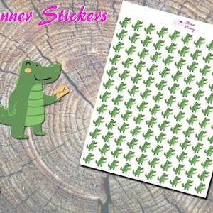 Pegatinas de caimán, pegatinas con letras, pegatinas impresas, pegatinas de animales, pegatinas de naturaleza, pegatinas kawaii, pegatinas lindas, Erin Condren