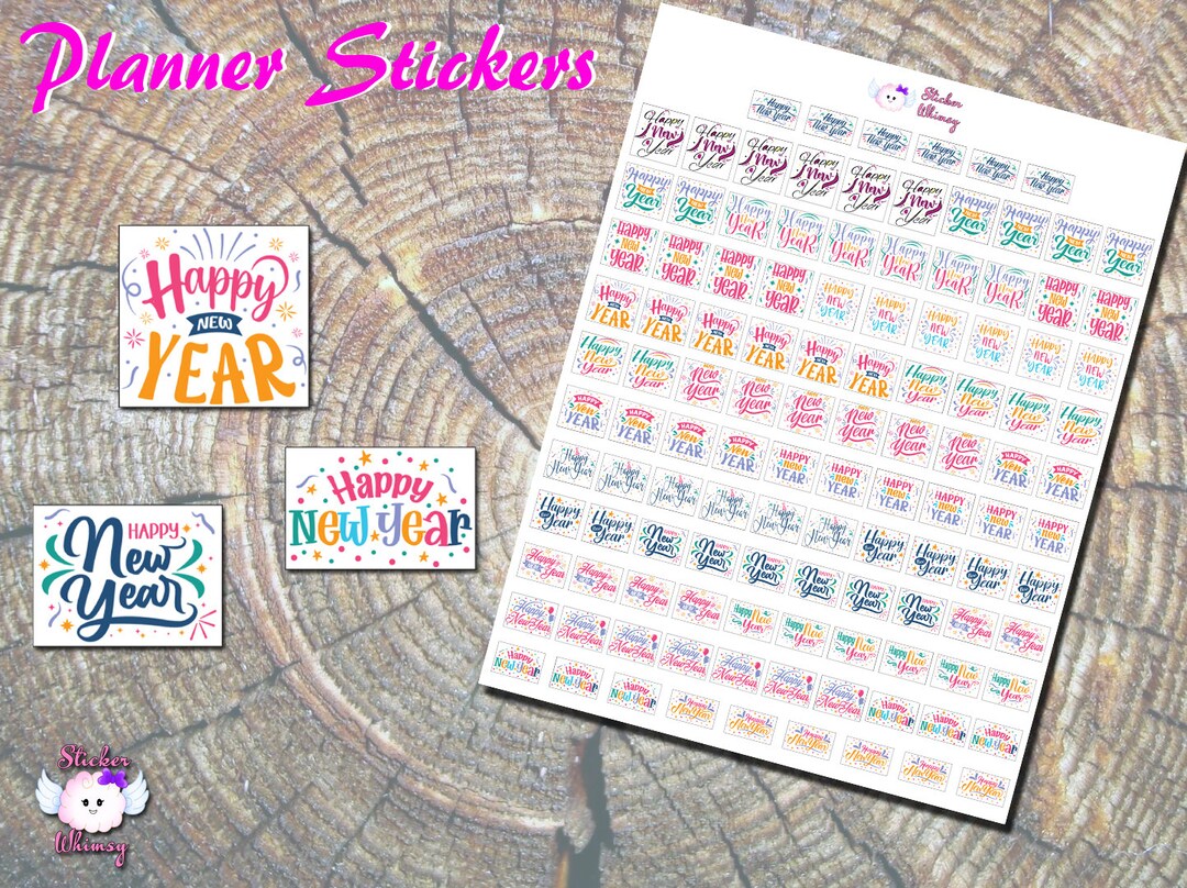 Happy New Year Planner Stickers: Celebration Stickers - Etsy