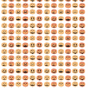 May include: A sheet of 100 orange and black jack-o'-lantern stickers with various facial expressions. The stickers are perfect for adding a festive touch to your Halloween decorations.