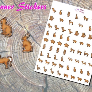 Animal Gingerbread Cookie Planner Stickers: Holiday Winter Stickers
