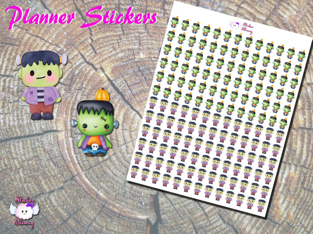 Frankenstein Planner Stickers, Halloween Stickers - Etsy