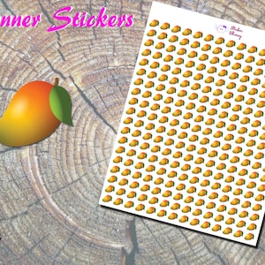 Autocollants Mangue, Autocollants Imprimés, Autocollants Fruits, Autocollants Aliments, Autocollants Mignons, Autocollants Kawaii, Erin Condren, Fonctionnel, Rappel
